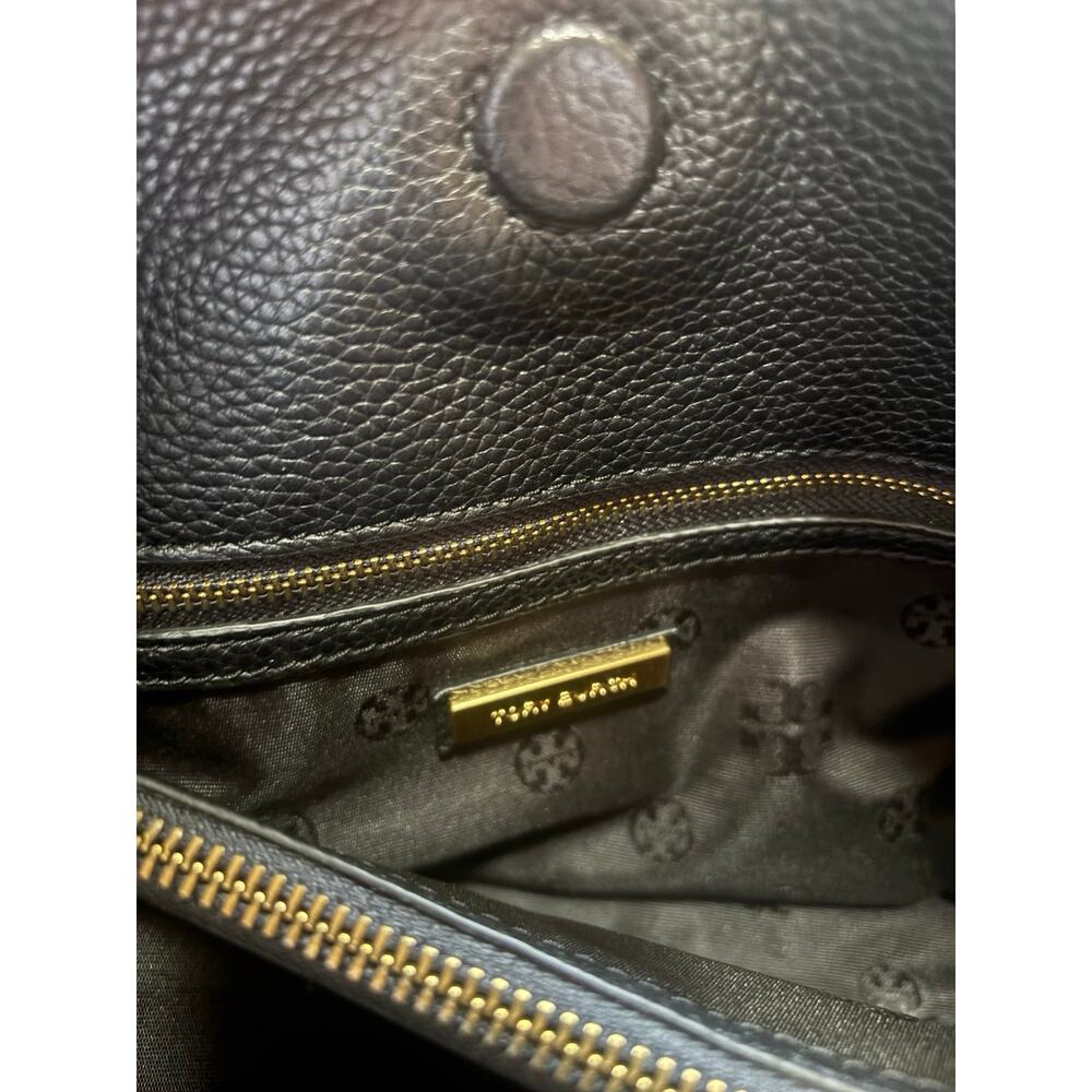 Tory Burch Britten Triple Compartment Leather Tote Black - Picture 7 of 7
